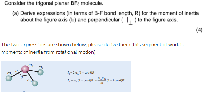 Solved Consider The Trigonal Planar Bf3 Molecule A Derive 6393