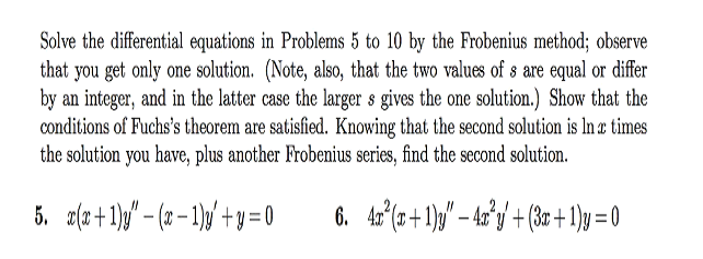 Solved Solve the differential equations in Problems 5 to 10 | Chegg.com