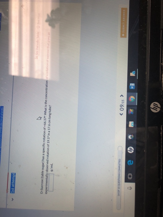 Solved D-Sucrose (table sugar) has a specific rotation of | Chegg.com
