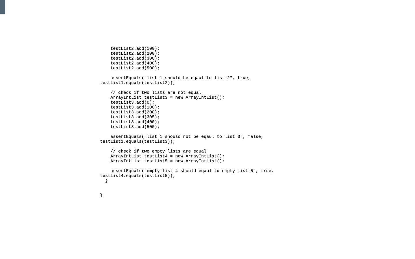 what is an arraylist? | testingdocs Images High... Solved Download the file ArrayIntListTest.java to be used | Chegg.com