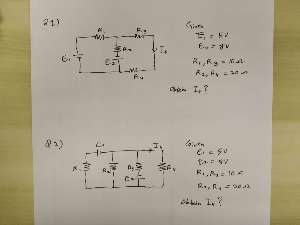 Solved 21 R Twit In Given Ei 5v 2 8v R R 3 102 R Chegg Com