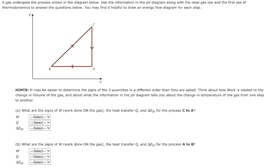 Solved A Gas Undergoes The Process Shown In The Diagram | Chegg.com
