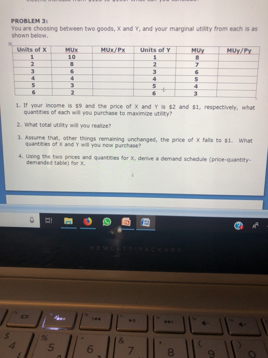 solved-problem-3-you-are-choosing-between-two-goods-x-and-chegg