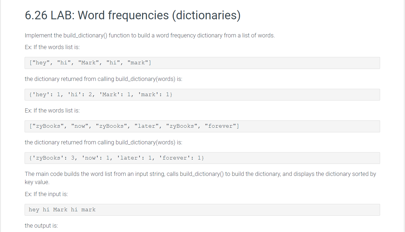 Create Word Frequency Dictionary Python