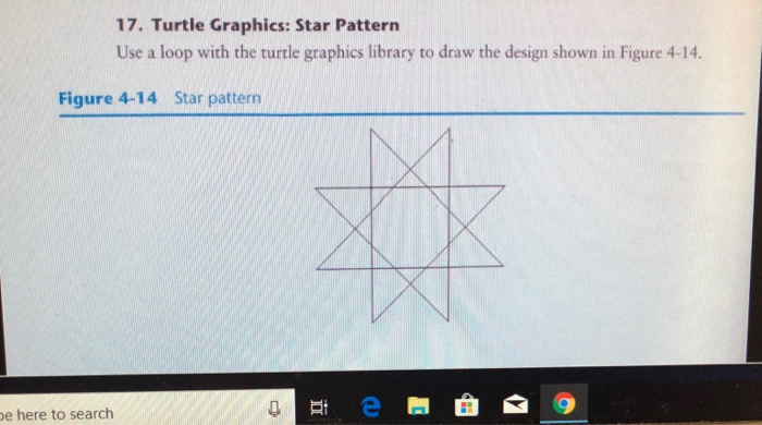 Solved Complete the Turtle Graphics: Star Pattern problem as | Chegg.com