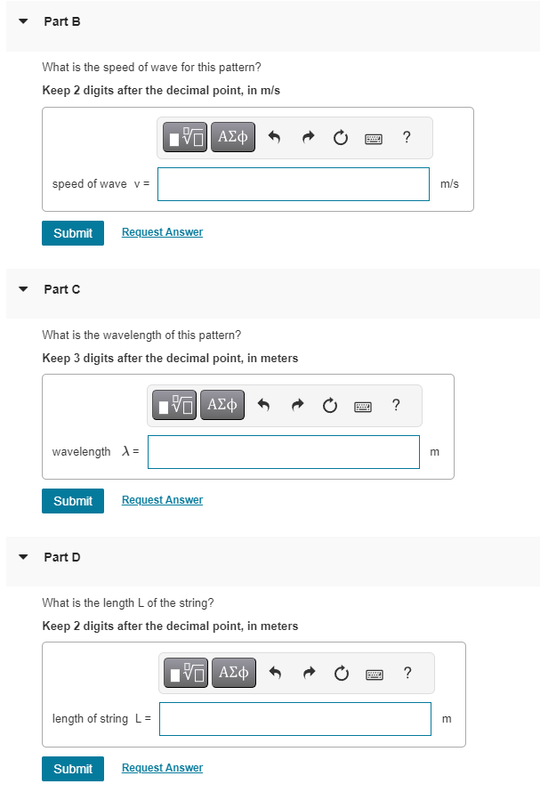 Solved The figure shows a pattern of standing waves on a | Chegg.com
