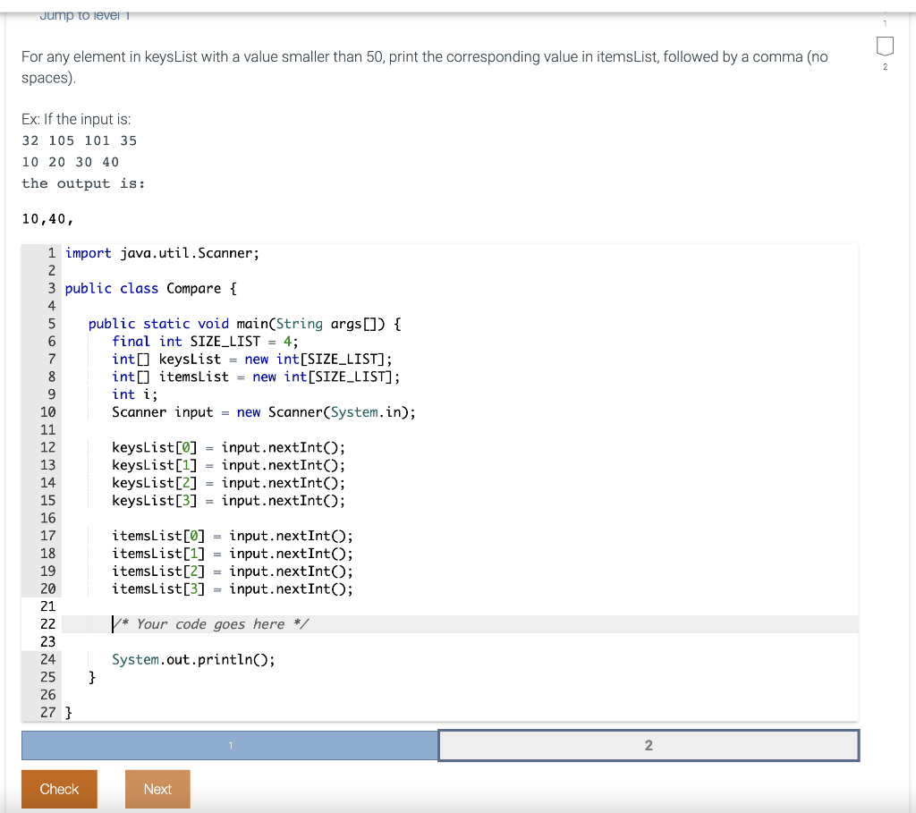 solved-for-any-element-in-keyslist-with-a-value-smaller-than-chegg