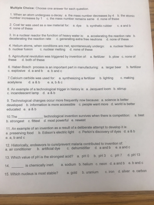 Solved Multiple Choice: Choose one answer for each question. | Chegg.com