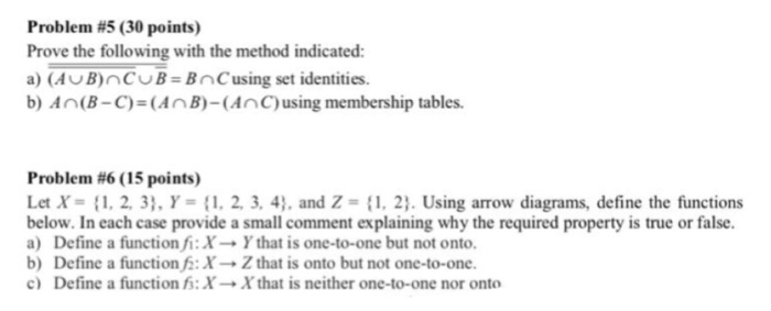 Solved Problem #5 (30 points) Prove the following with the | Chegg.com