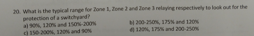 Solved 20. What is the typical range for Zone 1, Zone 2 and | Chegg.com