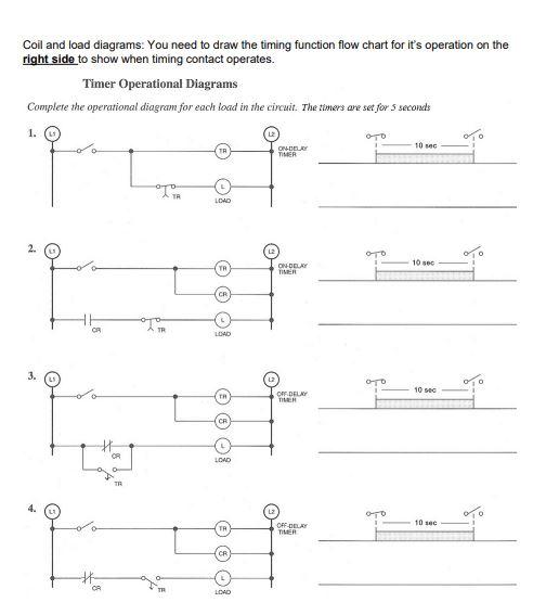 Solved Coil and load diagrams: You need to draw the timing | Chegg.com