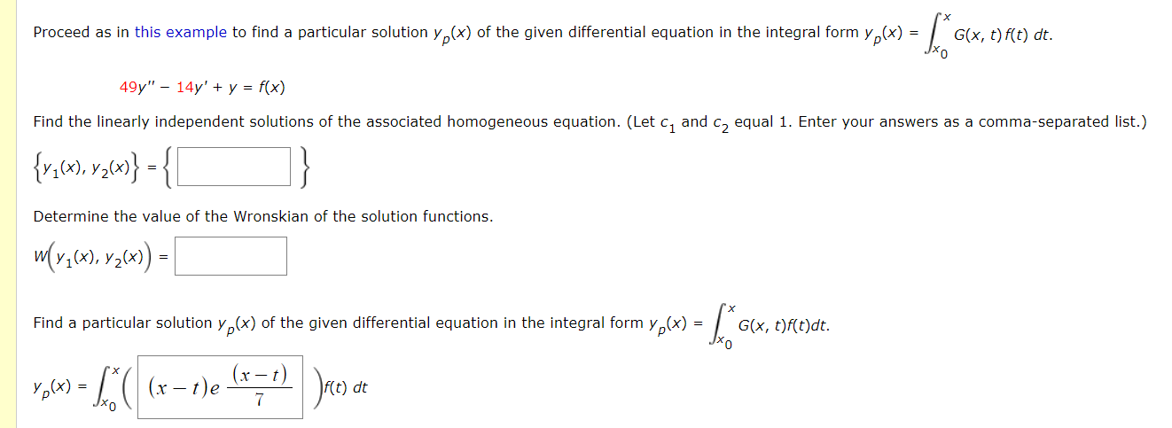 Solved Proceed As In This Example To Find A Particular So Chegg Com