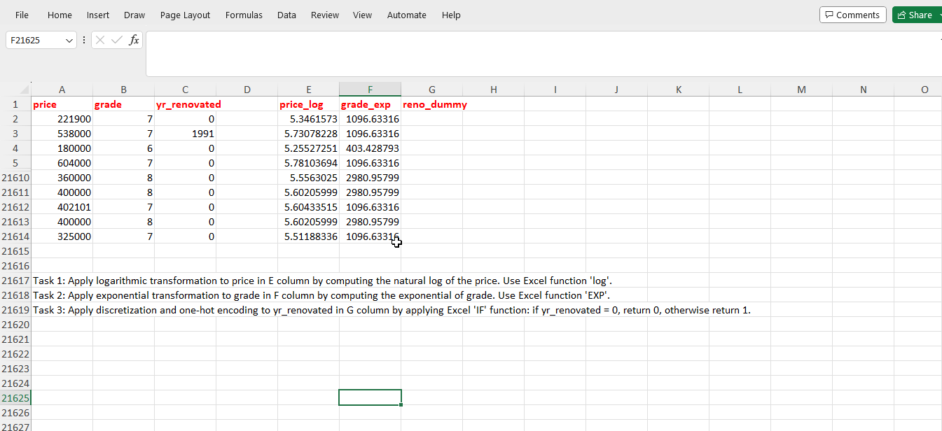 Solved What is the formula for Task 1, 2 ﻿and 3. | Chegg.com