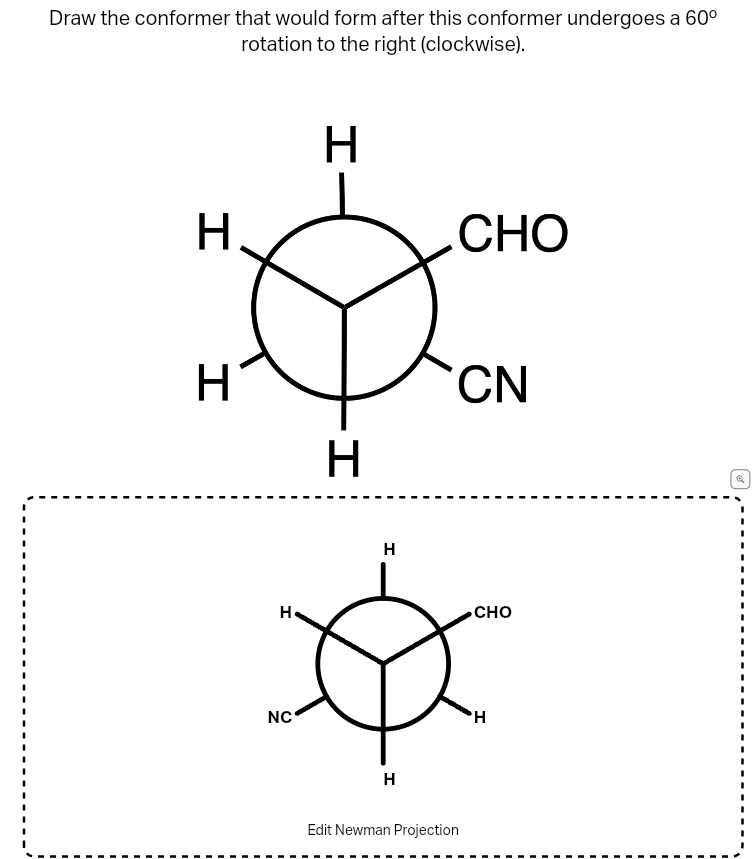 Solved Draw the conformer that would form after this | Chegg.com
