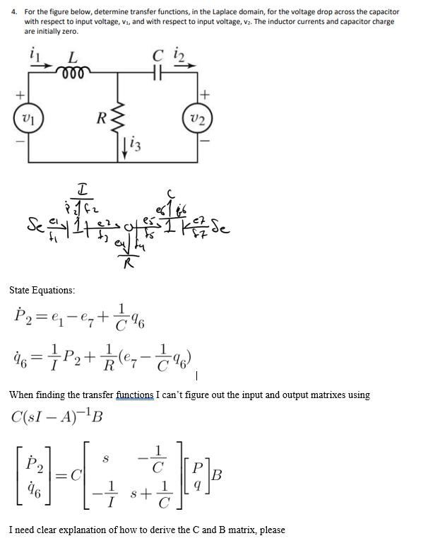 Solved 4. For the figure below, determine transfer | Chegg.com