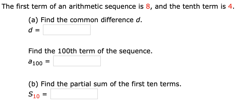 Solved The first term of an arithmetic sequence is 8, and | Chegg.com