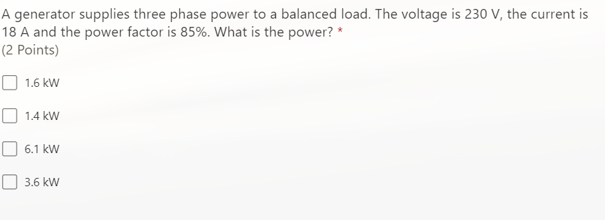 Solved A Generator Supplies Three Phase Power To A Balanced | Chegg.com