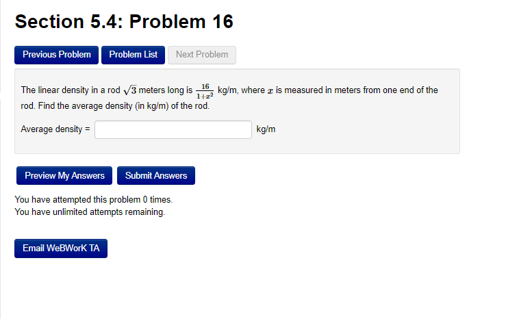 Solved Section 5.4: Problem 10 Previous Problem Problem List | Chegg.com