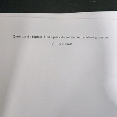 Solved Question 5 (15pts): Find the solution to the | Chegg.com