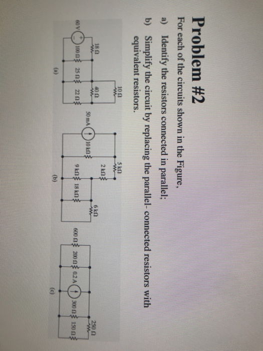 Solved Problem #2 For each of the circuits shown in the | Chegg.com