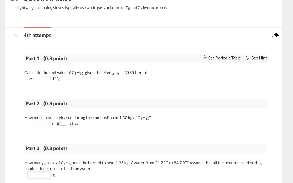 Solved Lightweight camping stoves typically use white gas, a