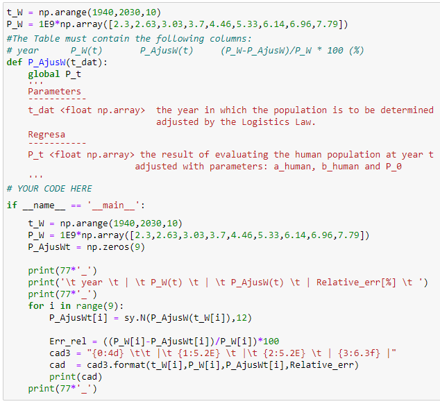 Solved Python 3 (logistic equation "Verhulst"). You can help | Chegg.com