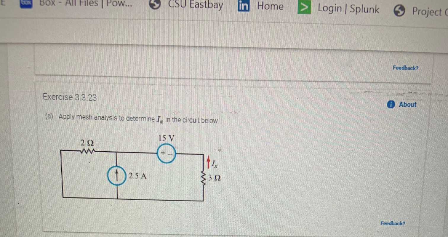 Solved Mesh Analysis. Please solve this problem USING MESH | Chegg.com