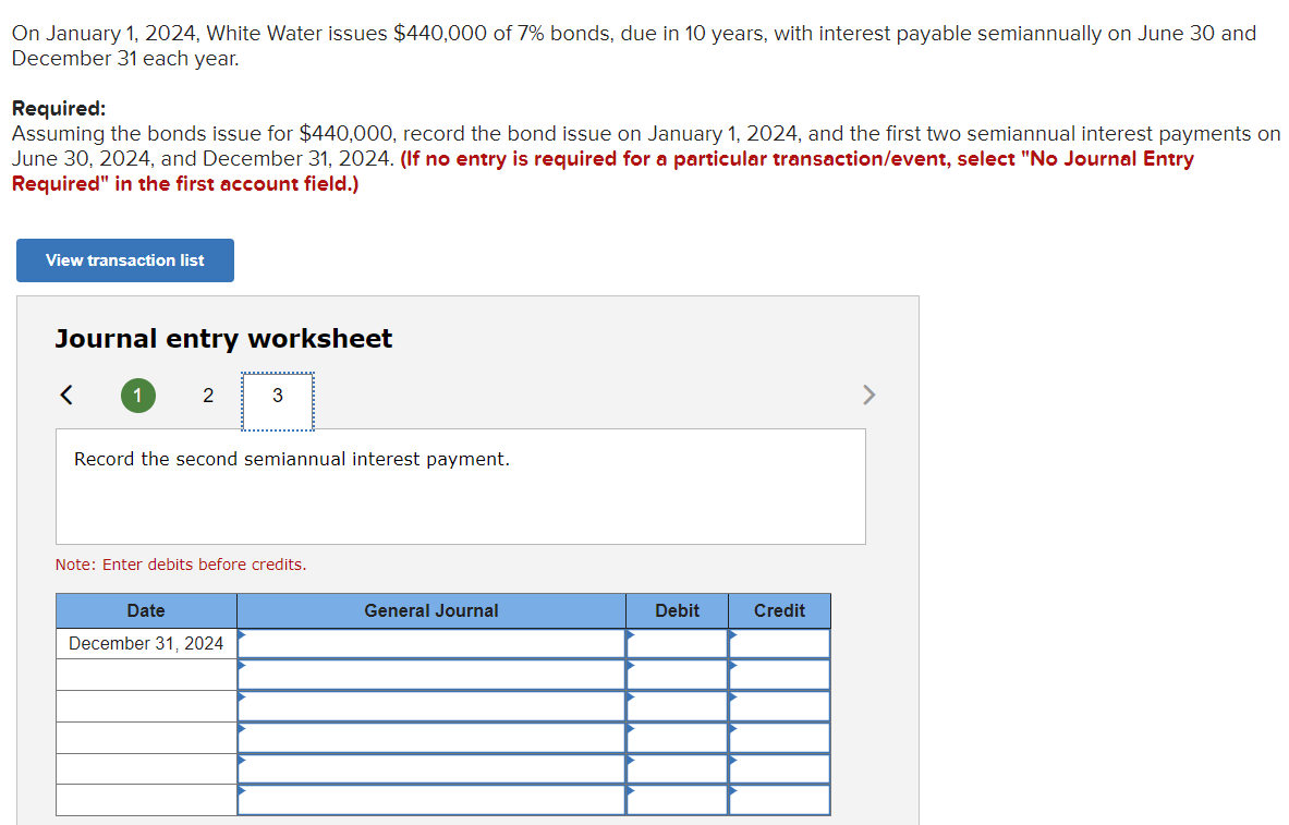 Solved On January 1 2024 White Water Issues 440 000 Of 7 Chegg Com   PhpMbrKLF