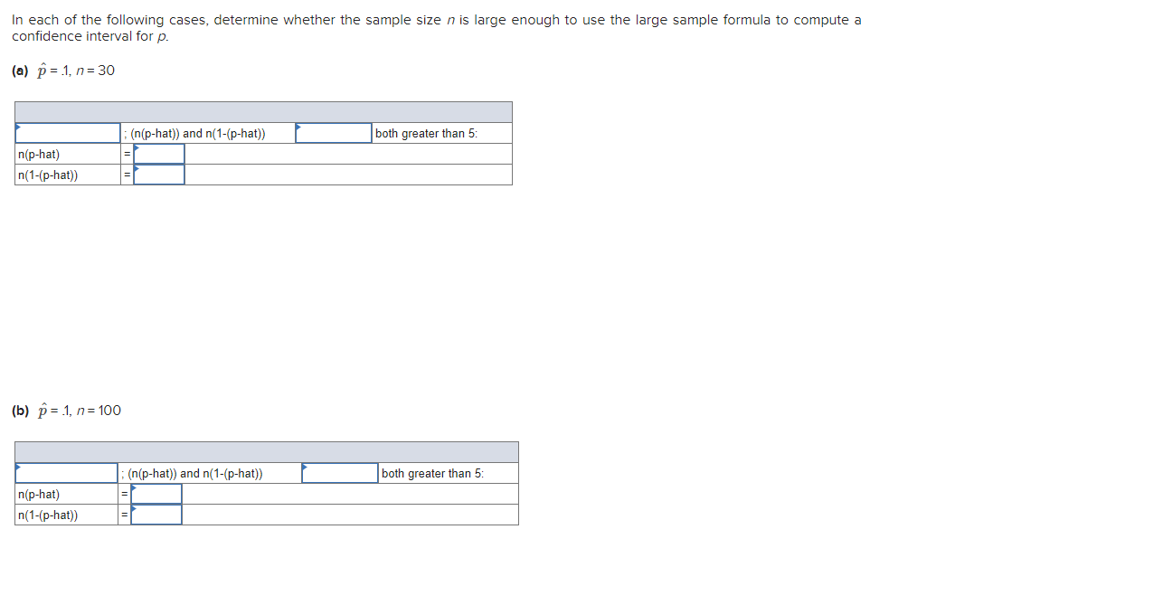 Solved In Each Of The Following Cases, Determine Whether The | Chegg.com