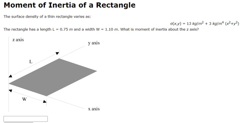 Dense Rectangular Solved The surface density of a thin rectangle varies | Chegg.com