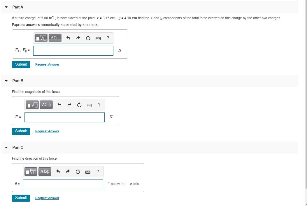 Solved A charge of -3.00 nC is placed at the origin of an | Chegg.com