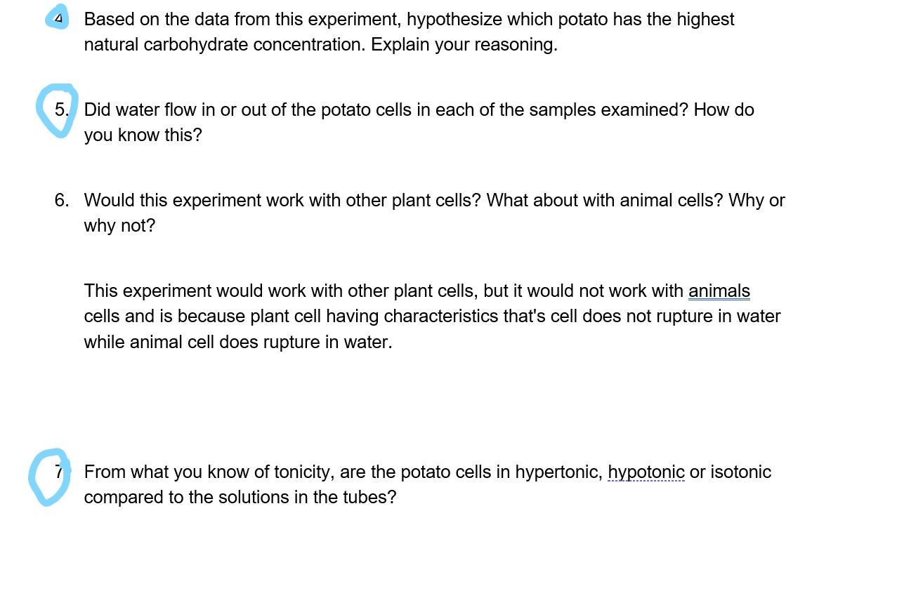 Solved EXPERIMENT 4: OSMOSIS TONICITY AND THE PLANT CELL | Chegg.com