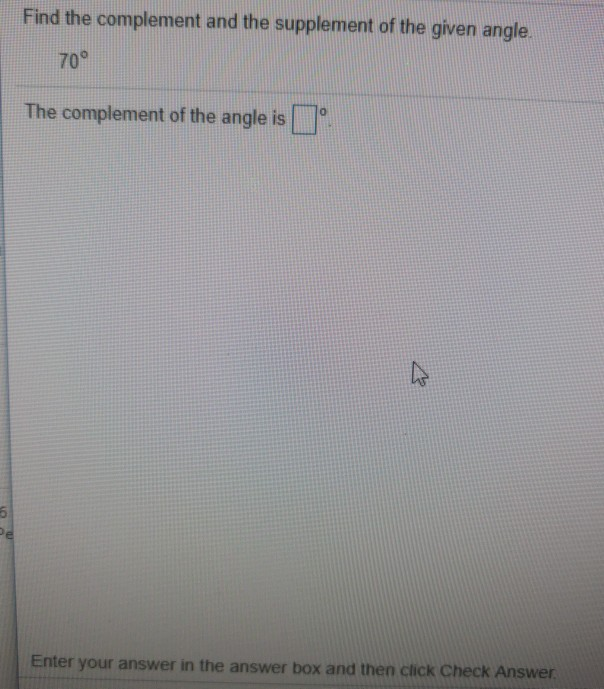 find the complement and supplement of each angle answer key