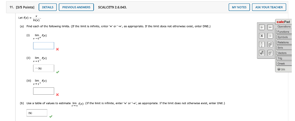 Solved 14. [0/1 Points] DETAILS PREVIOUS ANSWERS SCALCET9