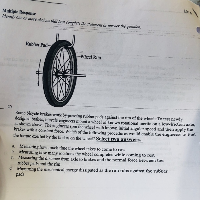 Some Bicycle Brakes Work By Pressing Bicycle Post