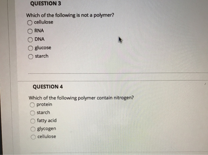 Which Of The Following Is Not A Polymer