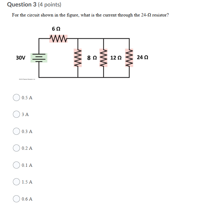 Solved Question 3 (4 points) For the circuit shown in the | Chegg.com