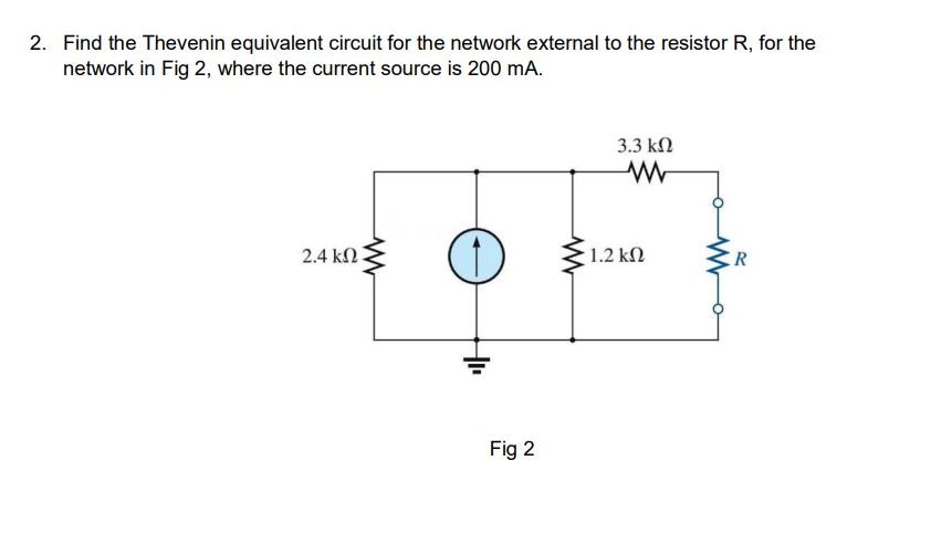 Solved Find the Thevenin equivalent circuit for the network | Chegg.com