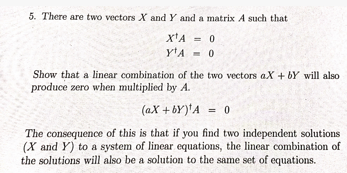 Solved 5. There are two vectors X and Y and a matrix A such | Chegg.com