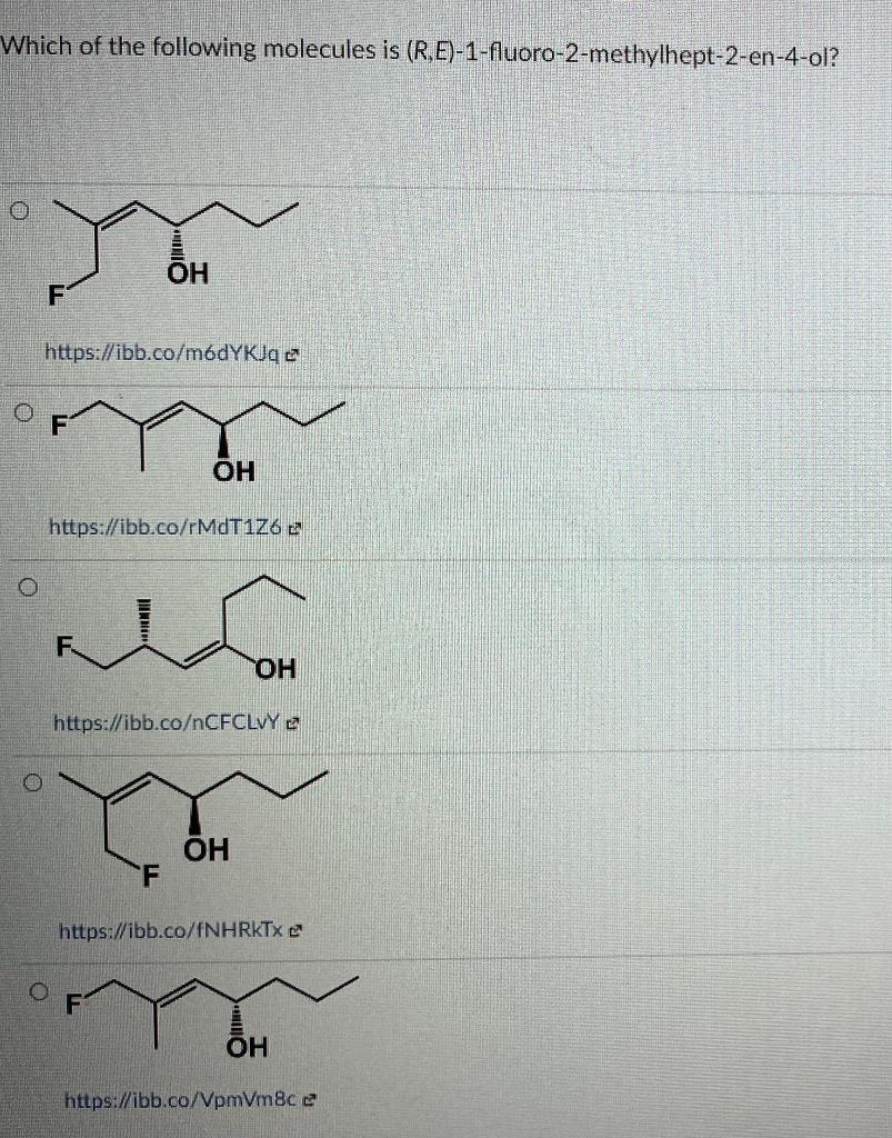 Which of the following molecules will NOT lead to a | Chegg.com