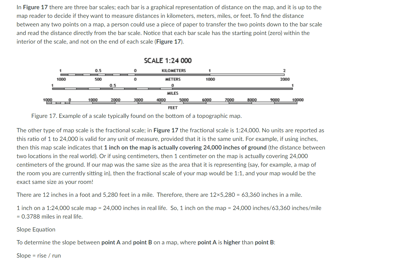 Solved In Figure 17 there are three bar scales; each bar is