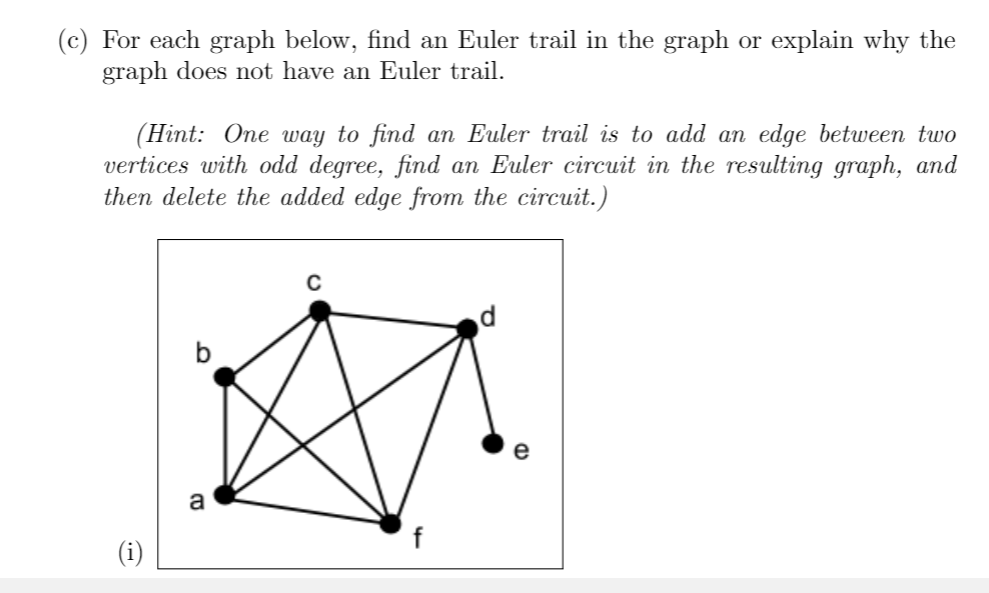 Solved PROBLEM 4 For Each Graph Below, Find An Euler Circuit | Chegg.com