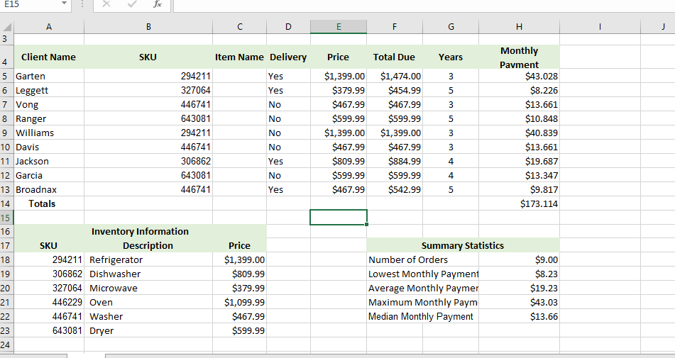 Solved insert a function in cell c5 to display the item chegg