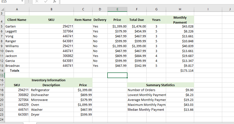 Solved Insert a function in cell C5 to display the item | Chegg.com