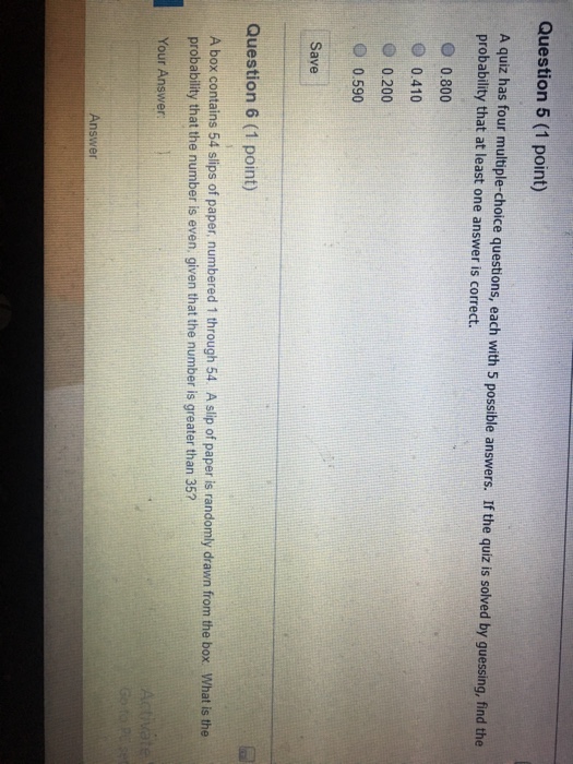 Solved Question 5 (1 point) A quiz has four multiple-choice | Chegg.com