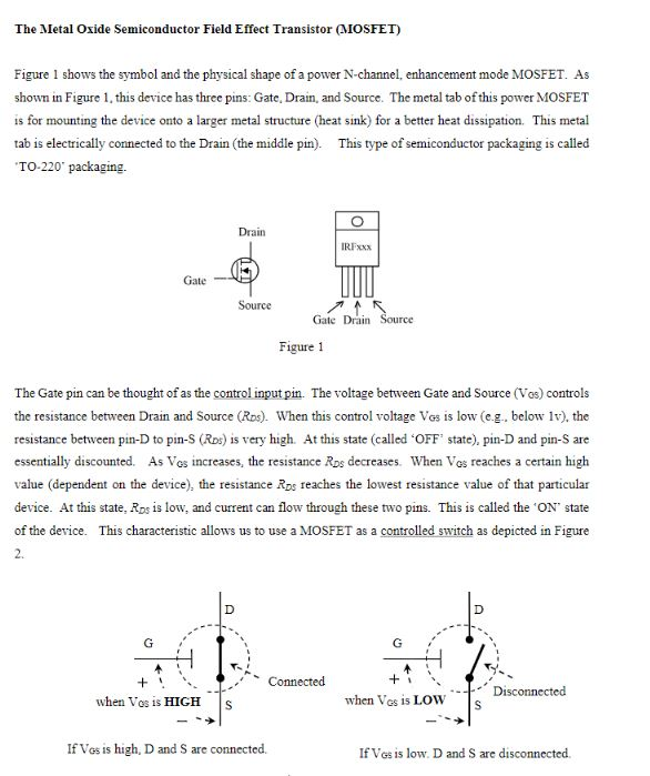 The Metal Oxide Semiconductor Field Effect Transistor | Chegg.com