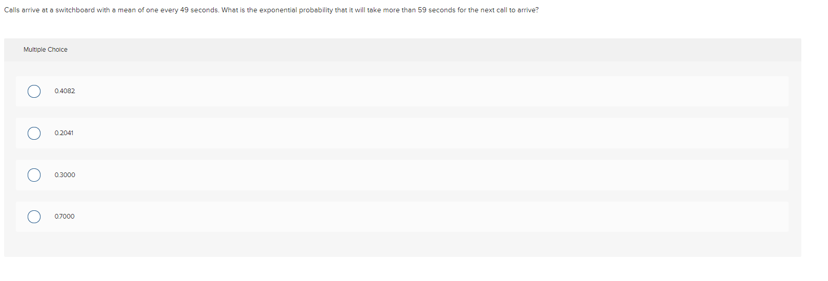 Solved Calls arrive at a switchboard with a mean of one | Chegg.com