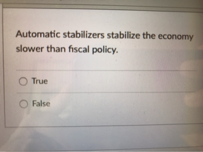 automatic stabilizers vs discretionary fiscal policy