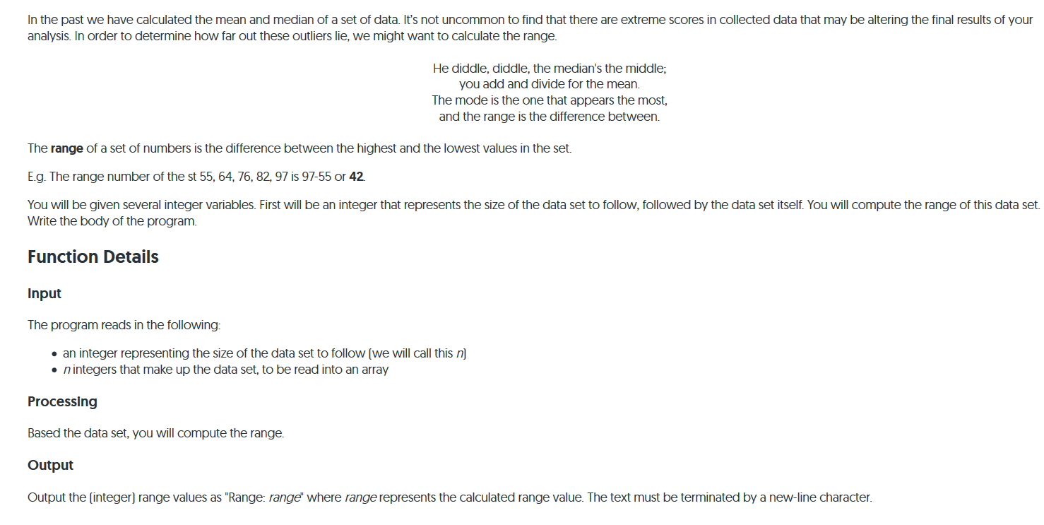 In the past we have calculated the mean and median of a set of data. Its not uncommon to find that there are extreme scores