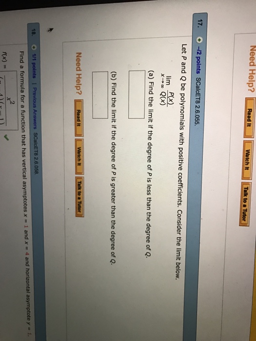 Solved Need Need Help? Read it Watch It Talk to a Tutor 17. | Chegg.com